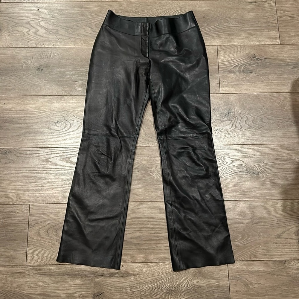 Arden B - black leather pants